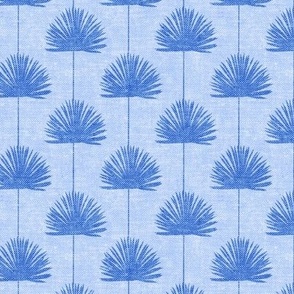 Fan Palm - Coastal Leaves - blue/blue - LAD24