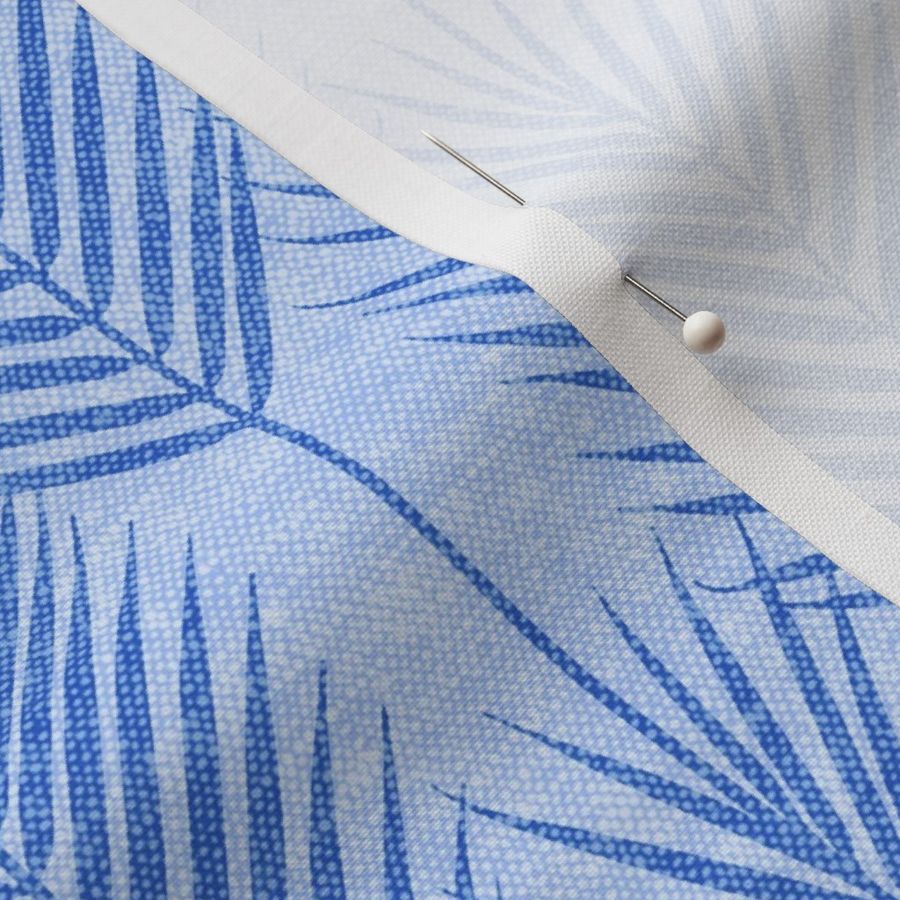 Palm Fronds - Palm Leaf - blue/blue - LAD24