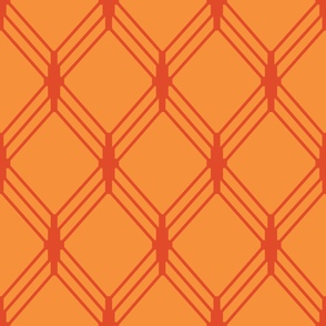 Fishnet Triple Strand - Monochromatic Orange