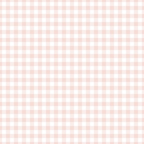 Light Pink Peach Gingham Plaid / Cottagecore / Medium
