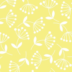 Minimalist Dandelions - Yellow - Floral - Flowers - Botanicals - Nature - Delicate - Kids