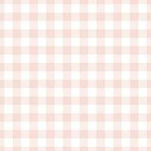 Light Pink Peach Gingham Plaid / Small