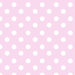 White Polka Dots on Light Pinkl Background, Baby Girl Room, S