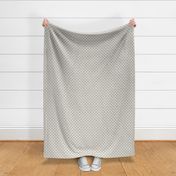 White Polka Dots on Light Taupe Background, S
