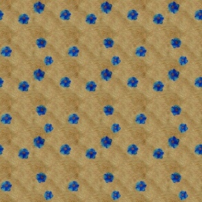 Blue textured floral
