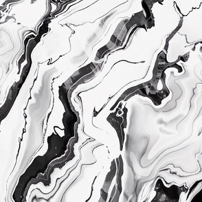 Jumbo Monochrome Marble Waves