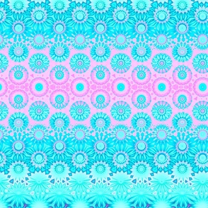Pink and Blue Spike Circle Flowers