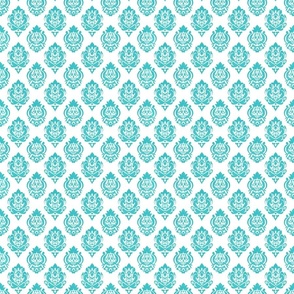 Aquamarine Damask Elegance