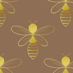 Honey bees - brown and gold