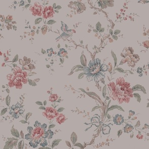 English Garden Chinoiserie in Muted Pink