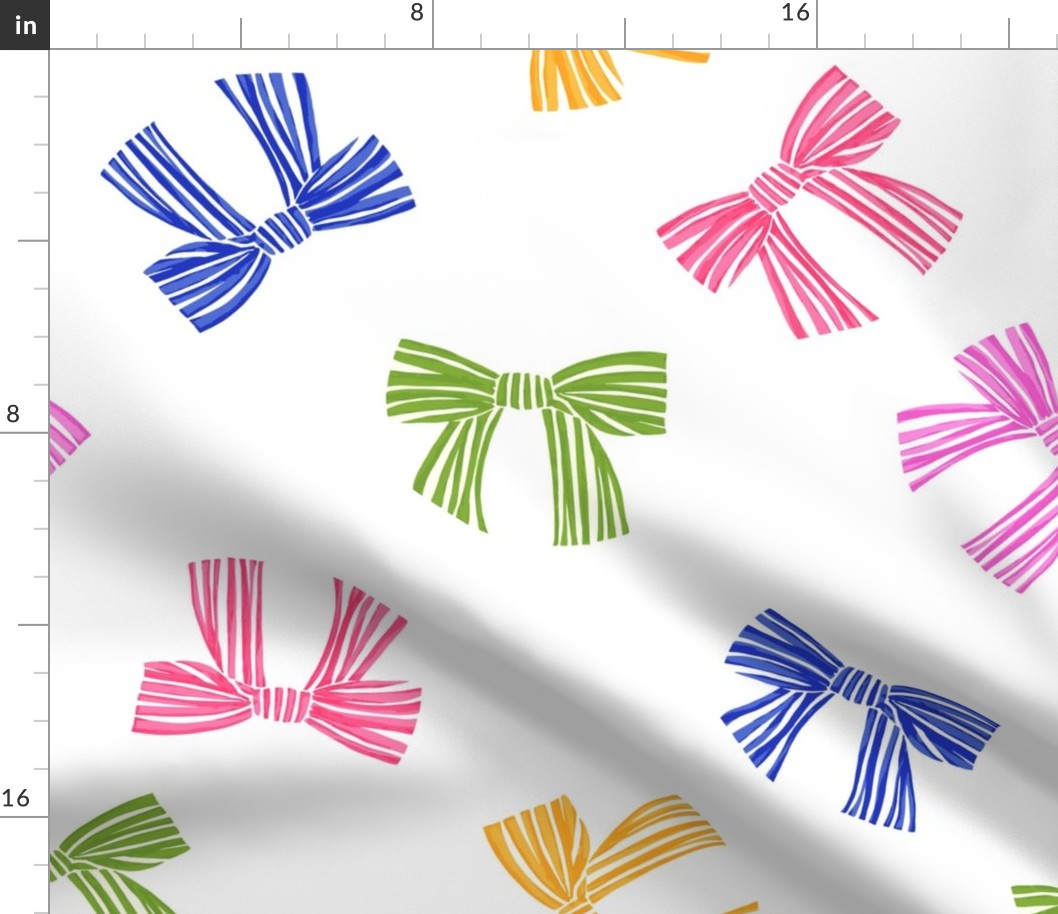 Jumbo scale 21 inch//Rainbow  watercolor striped bows