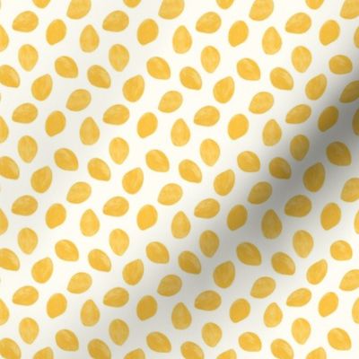 Mango / Summer / Tropical fruit Pattern | Yellow / Cream background | Mini scale