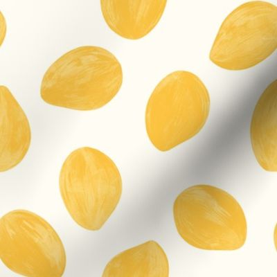 Mango / Summer / Tropical fruit Pattern | Yellow / Cream background | Large scale