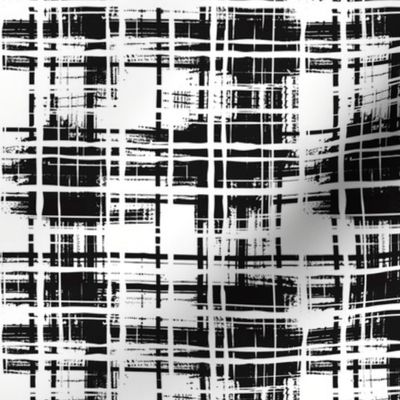 Monochrome Abstract Grid - Metallic Wallpaper Design 