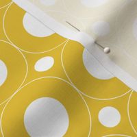 Dots and Circles Golden Yellow and White Small