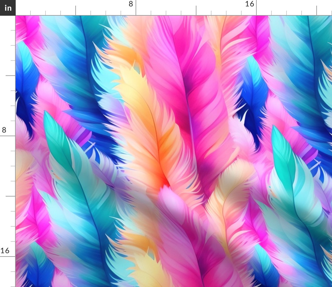 Rainbow feathers no 1 (big scale)
