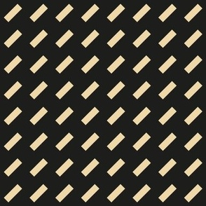geometric slanted dash stripe_black_cream
