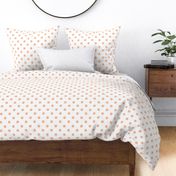 Polka Dots Peach on White