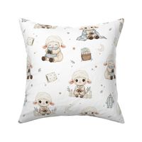 Cozy Lamb Sleepover - Large - white