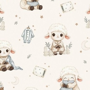 Cozy Lamb Sleepover - Medium - beige