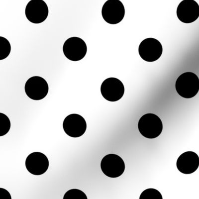 Polka Dots Black on White