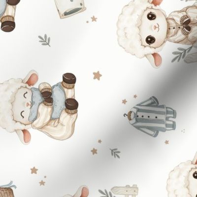 Cozy Lamb Sleepover - rotated - offwhite