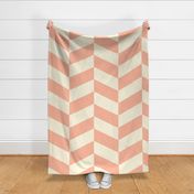 Sweet-kitschy-soft-pastel-peach-pink-and-beige-off-white-chevron-zigzag-XL-jumbo