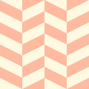Sweet-kitschy-soft-pastel-peach-pink-and-beige-off-white-chevron-zigzag-XL-jumbo