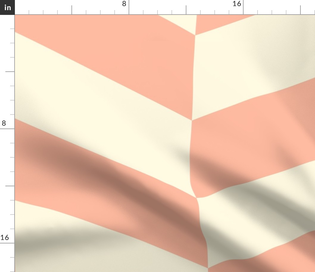 Sweet-kitschy-soft-pastel-peach-pink-and-beige-off-white-chevron-zigzag-XL-jumbo