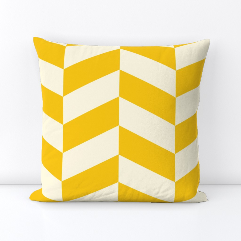 Sweet-kitschy-bold-retro-yellow-and-beige-off-white-chevron-zigzag-XL-jumbo