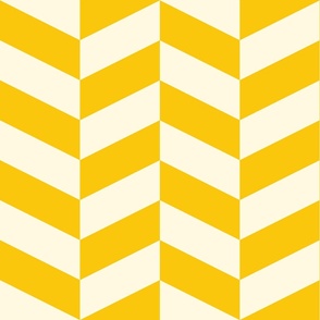 Sweet-kitschy-bold-retro-yellow-and-beige-off-white-chevron-zigzag-XL-jumbo