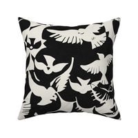 THE GATSBY COLLECTION - ART DECO BIRDS IN FLIGHT IN BLACK AND WHITE