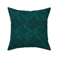 Square labyrinth teal green