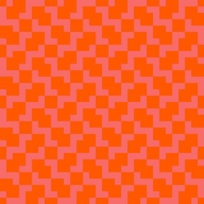 pixel weave flower_darker orange_pink