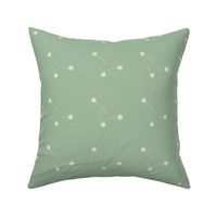 Polka Dots abstract - soft green and cream/ medium