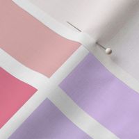 Retro multicolor pink and purple mid century checks