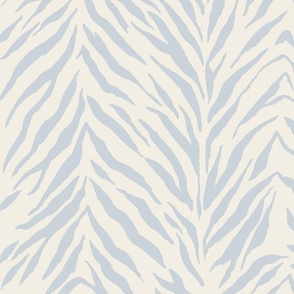 Zebra Print, Blue & Cream. Large scale