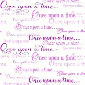 Once Upon a Time Script Pinks on white