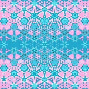 Pink and Blue Geometric Pattern
