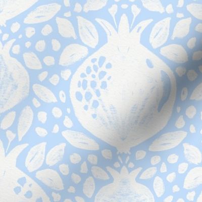 Pomegranate Essence | Baby blue & White