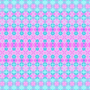 Sky Blue, Lavender and Pink Geometric 