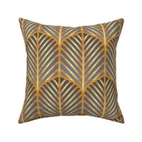 Art deco palms gold and silver - Medium scale