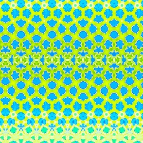Vibrant Blue, Green and Yellow Geometric Pattern