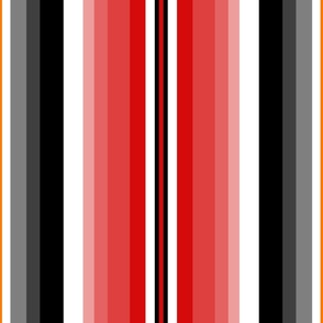 Large Gradient Stripe Vertical in bright red d50a0a, orange bay ff7900 Team colors School Spirit