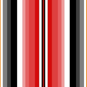 Medium Gradient Stripe Vertical in bright red d50a0a, orange bay ff7900 Team colors School Spirit