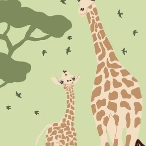Serengeti Giraffe Gender Neutral Nursery Large