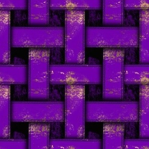 Grunge Gold and Purple Weave