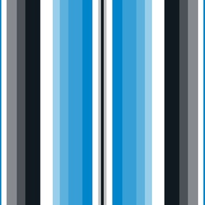 Large Gradient Stripe Vertical in midnight carolina blue 0085ca, silver gray bfc0bf,  black 101820 Team colors School Spirit