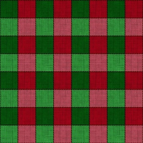 Red, green classic checkered textured pattern.