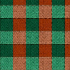 Red, green classic checkered textured pattern.
